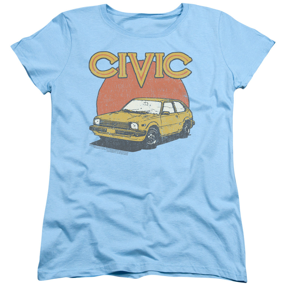 Honda/retro Civic-s/s Women's Tee-light Blue