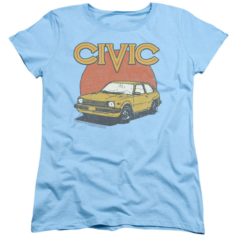 Honda/retro Civic-s/s Women's Tee-light Blue