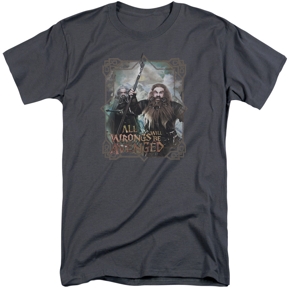 The Hobbit/wrongs Avenged-s/s Adult Tall-charcoal
