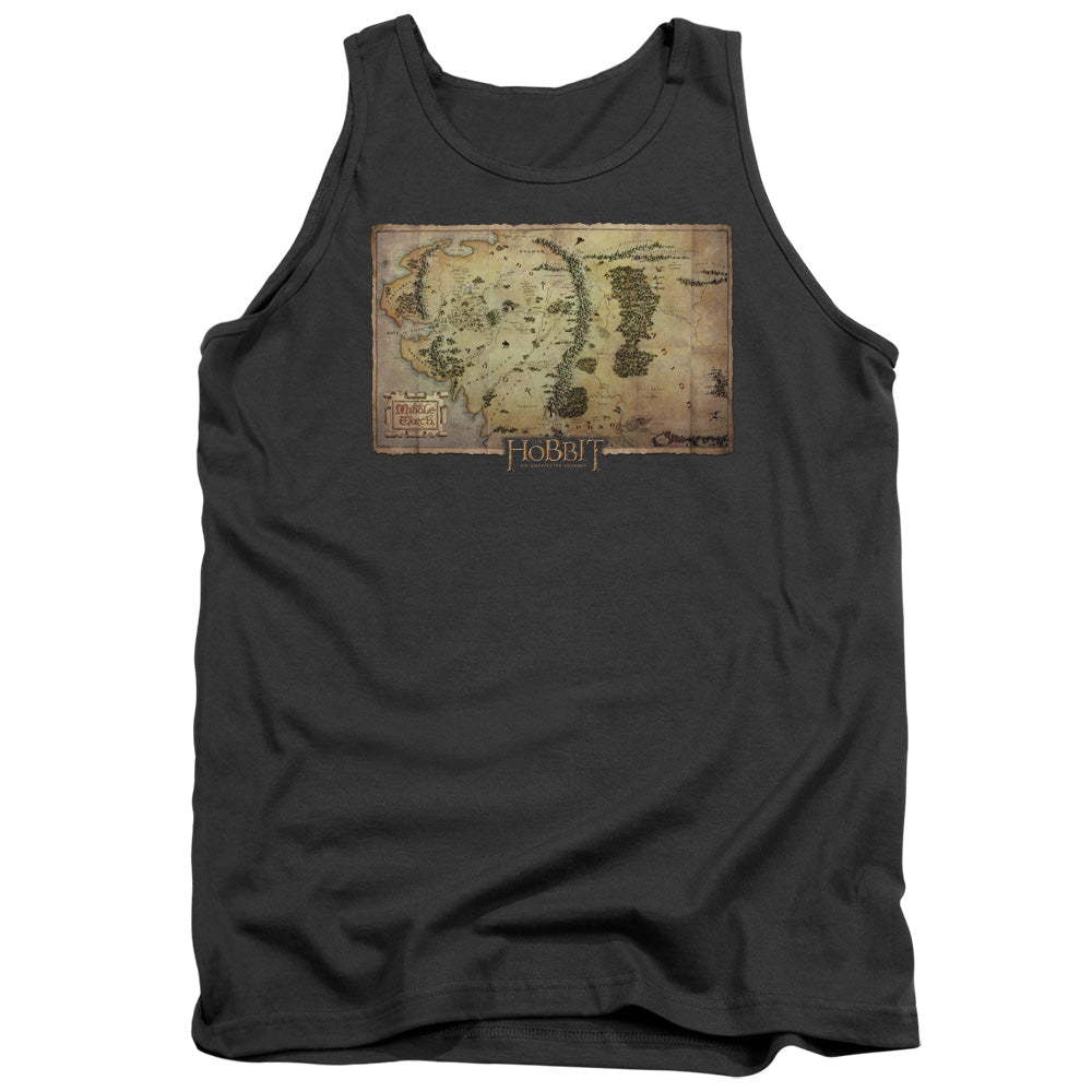 The Hobbit/middle Earth Map - Adult Tank - Charcoal