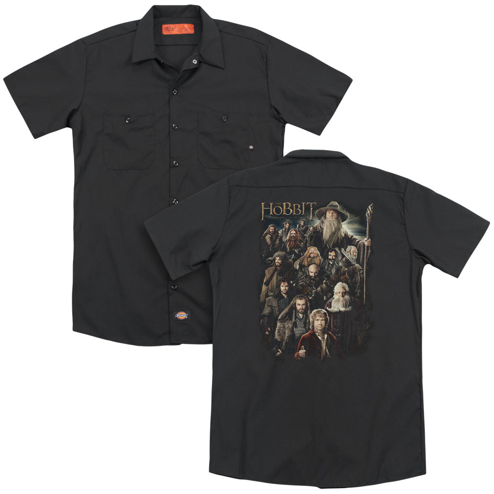 The Hobbit/somber Company(back Print) - Adult Work Shirt - Black
