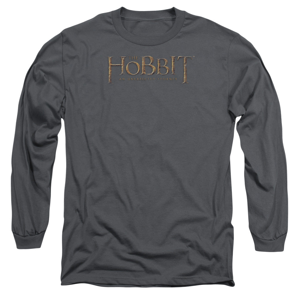 The Hobbit/distressed Logo - L/s Adult 18/1 - Charcoal