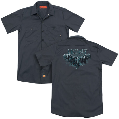 The Hobbit/thorin And Company (back Print) - Adult Work Shirt - Charcoal