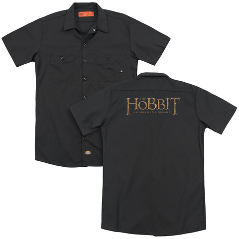 The Hobbit/logo (back Print) - Adult Work Shirt - Black