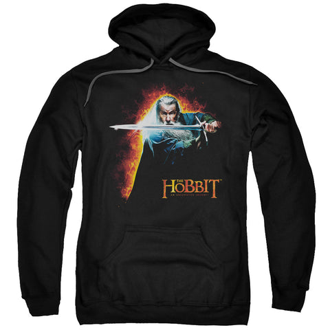 The Hobbit/secret Fire-adult Pull-over Hoodie-black