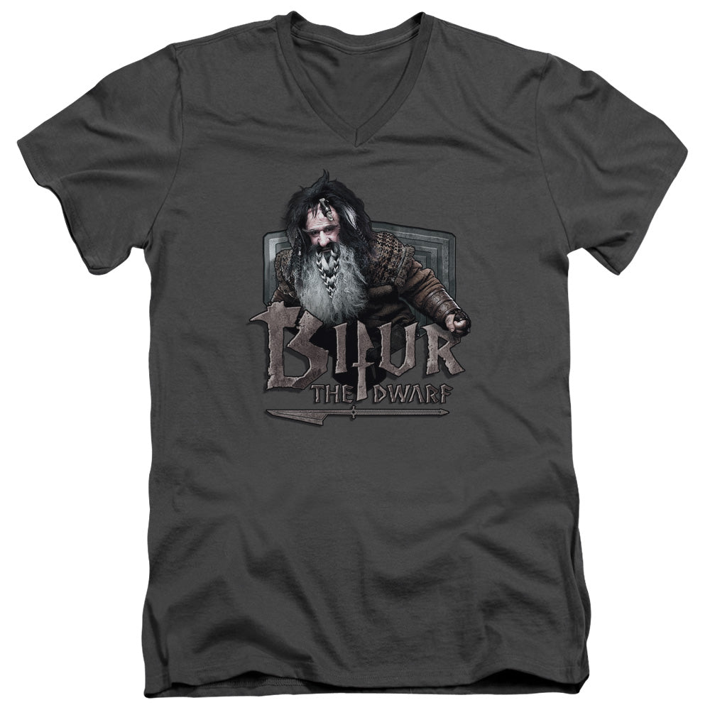 The Hobbit/bifur - S/s Adult V-neck - Charcoal