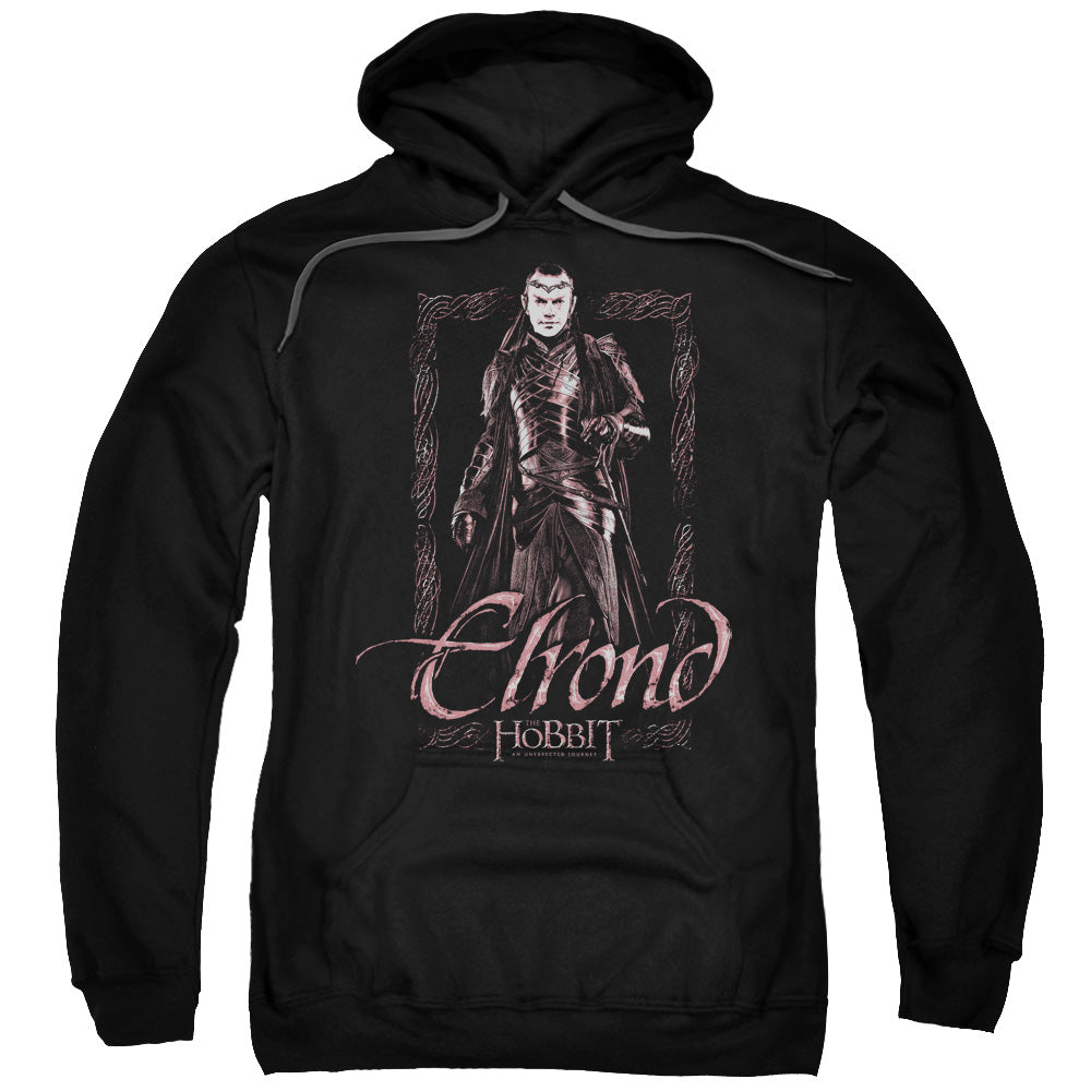 The Hobbit/elrond Stare-adult Pull-over Hoodie-black