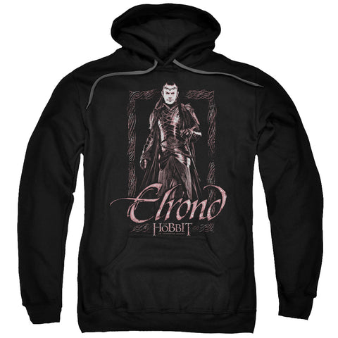 The Hobbit/elrond Stare-adult Pull-over Hoodie-black