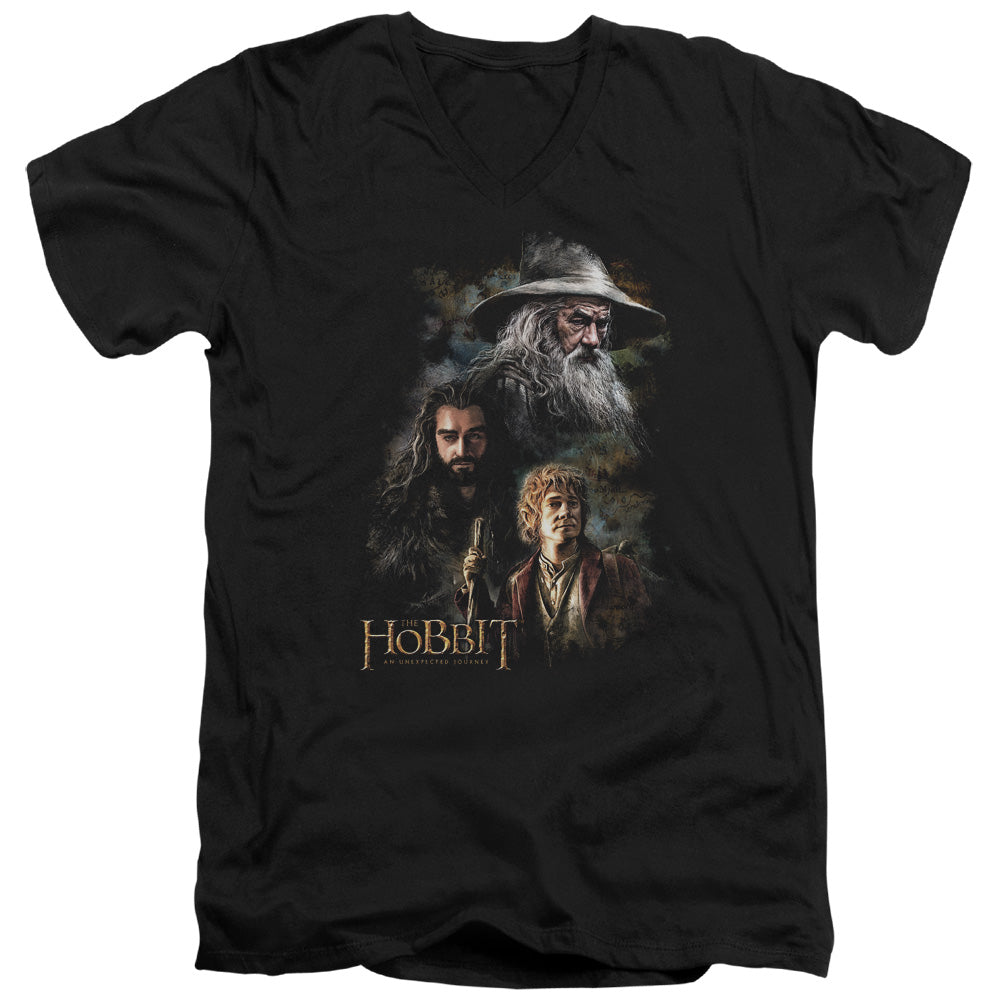 The Hobbit/painting - S/s Adult V-neck - Black
