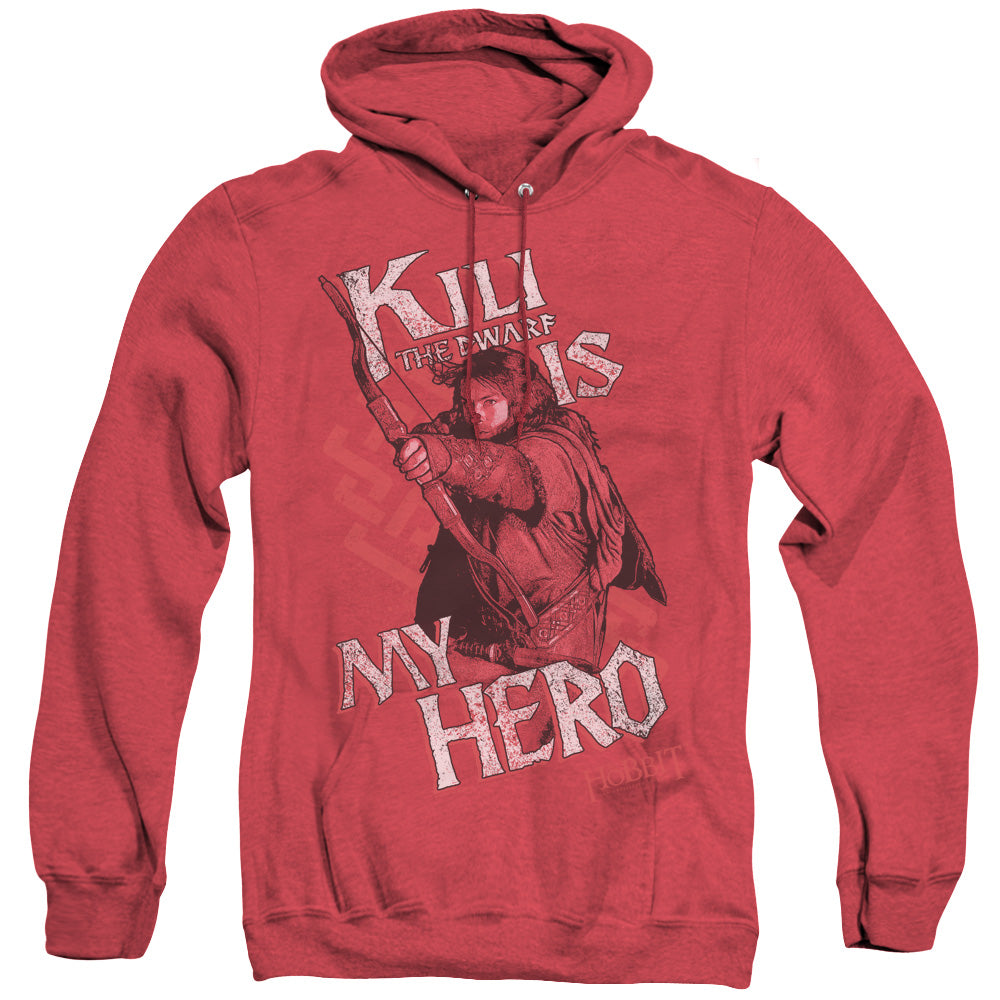 The Hobbit/kili Is My Hero - Adult Heather Hoodie - Red