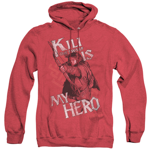 The Hobbit/kili Is My Hero - Adult Heather Hoodie - Red