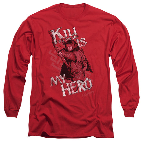 The Hobbit/kili Is My Hero - L/s Adult 18/1 - Red