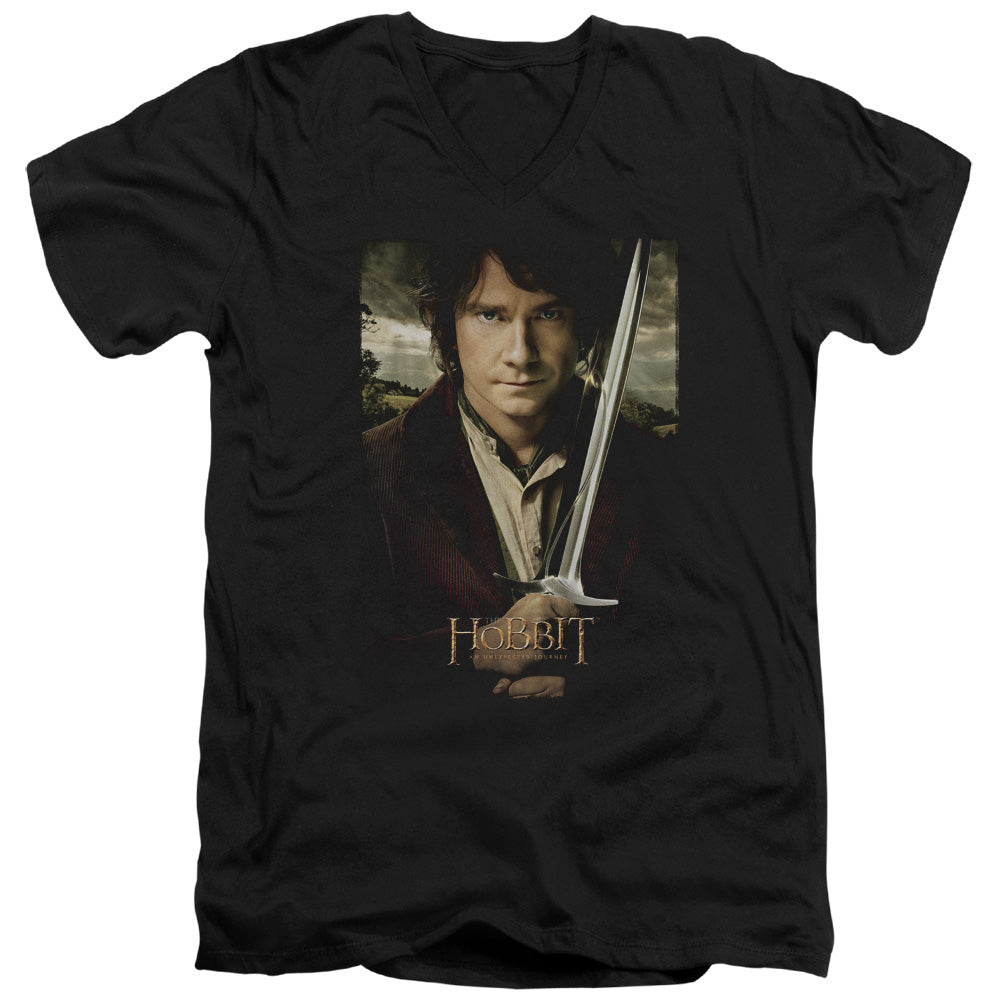 The Hobbit/baggins Poster - S/s Adult V-neck - Black