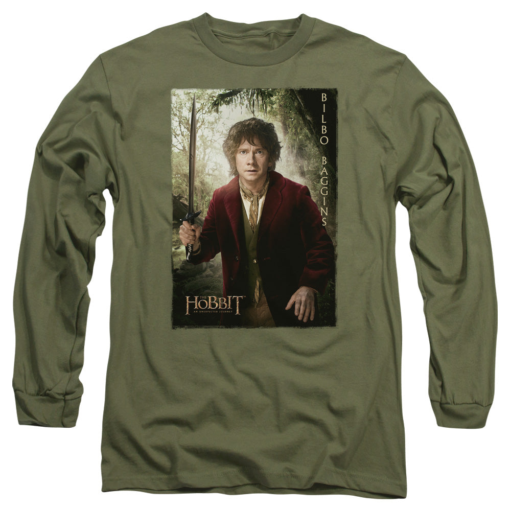 The Hobbit/bilbo Poster - L/s Adult 18/1 - Military Green