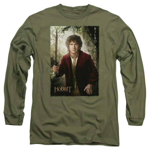 The Hobbit/bilbo Poster - L/s Adult 18/1 - Military Green