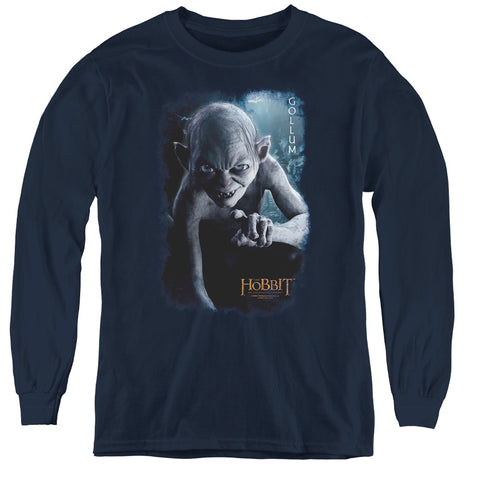 The Hobbit/gollum Poster - Youth Long Sleeve Tee - Navy