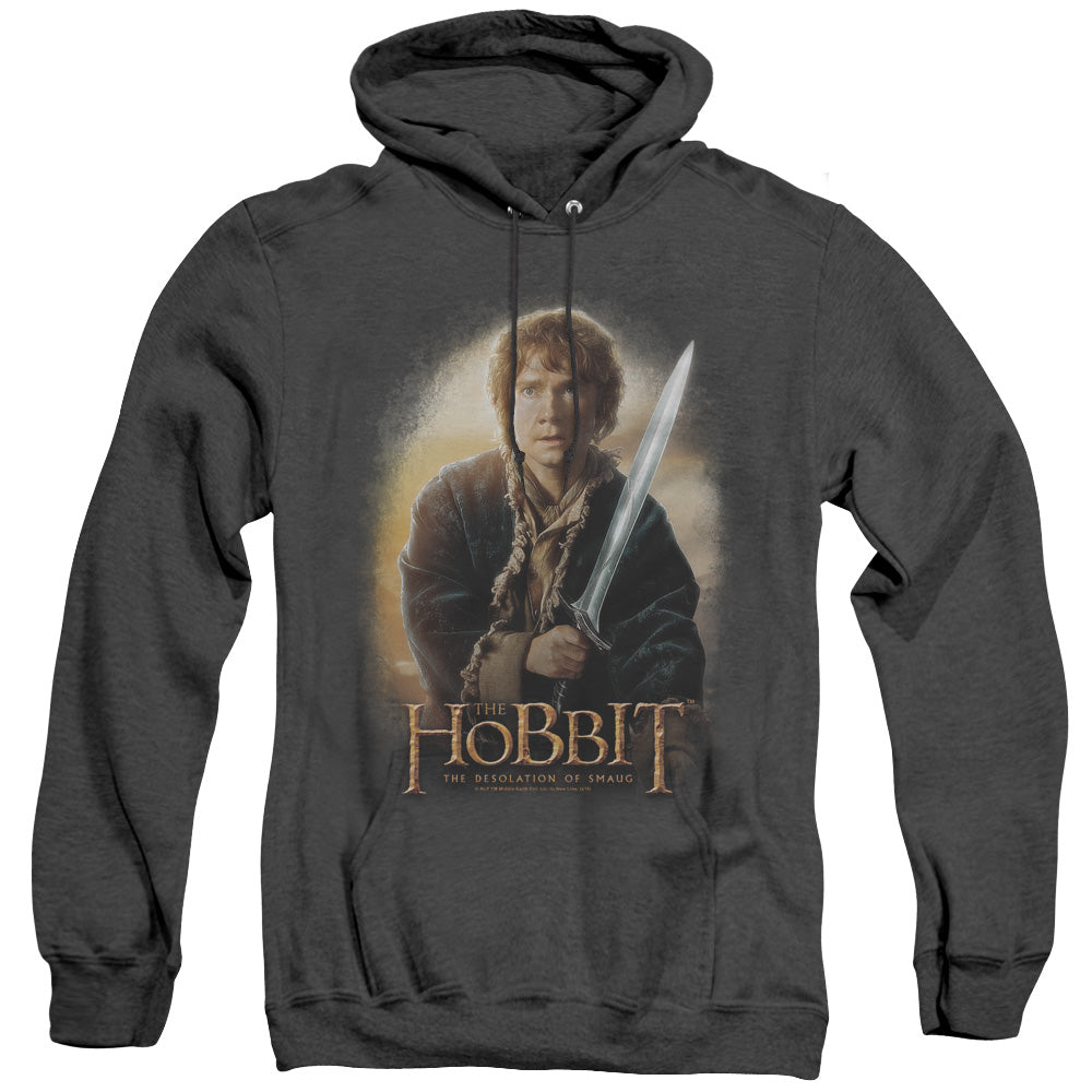 The Hobbit/bilbo And Sting-adult Heather Hoodie-black