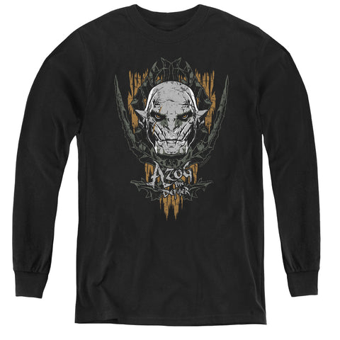 Hobbit/azog-youth Long Sleeve Tee-black