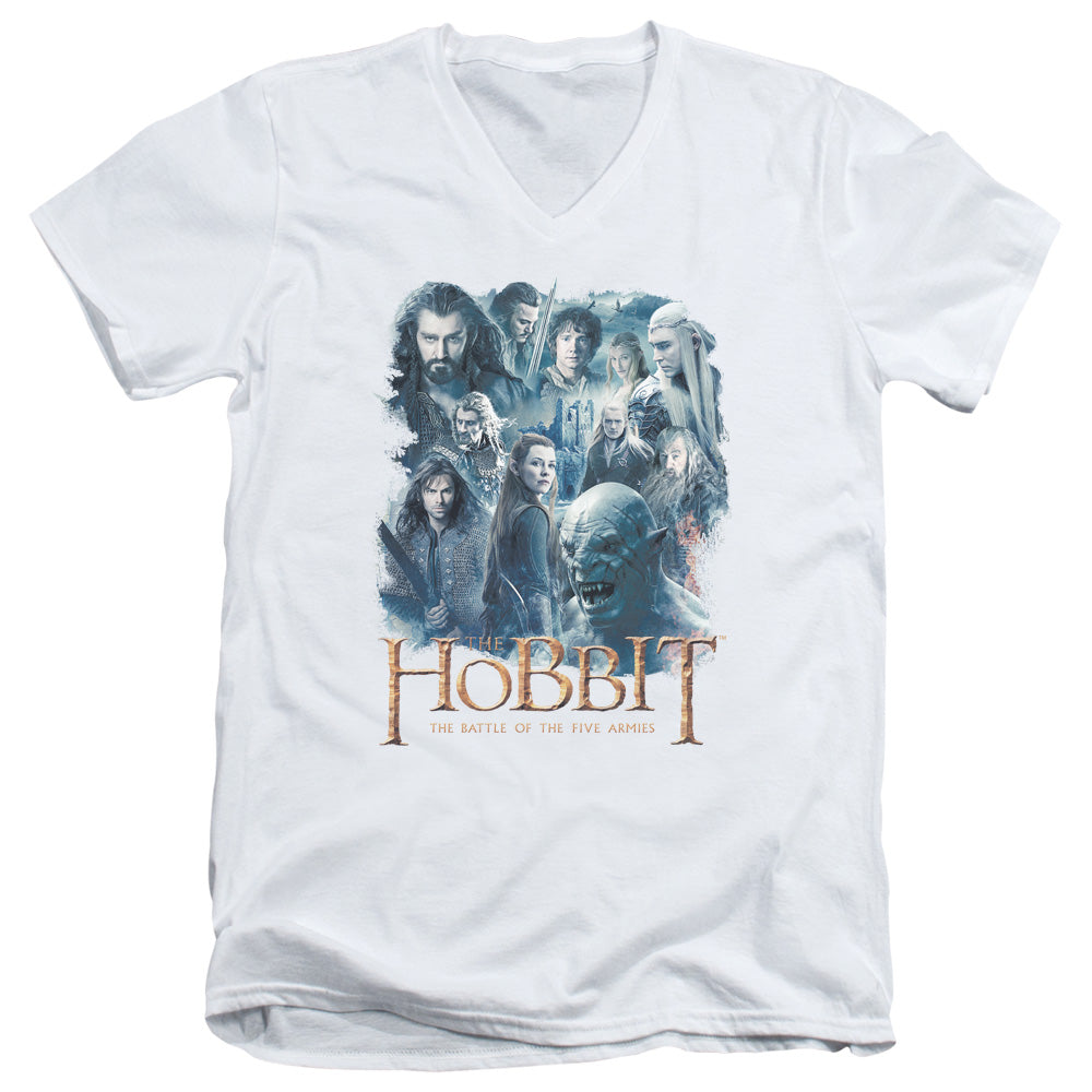 Hobbit/main Characters-s/s Adult V-neck 30/1-white