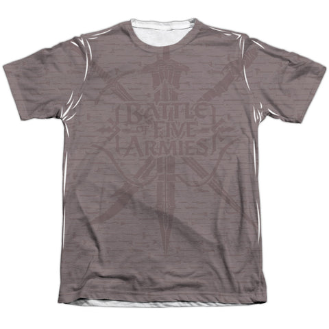 Hobbit/weapons-adult Poly/cotton S/s Tee-white