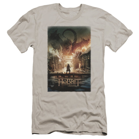 The Hobbit/smaug Poster-premuim Canvas Adult Slim Fit 30/1-silver