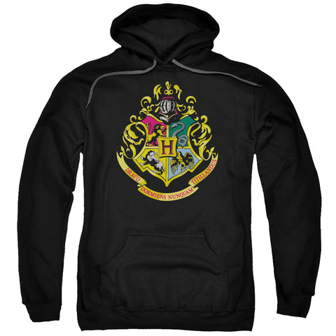 Harry Potter/hogwarts Crest-adult Pull-over Hoodie-black
