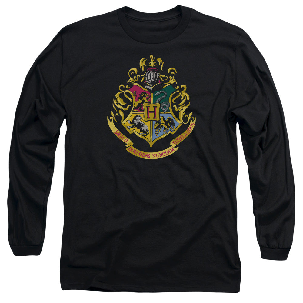 Harry Potter/hogwarts Crest-l/s Adult 18/1-black