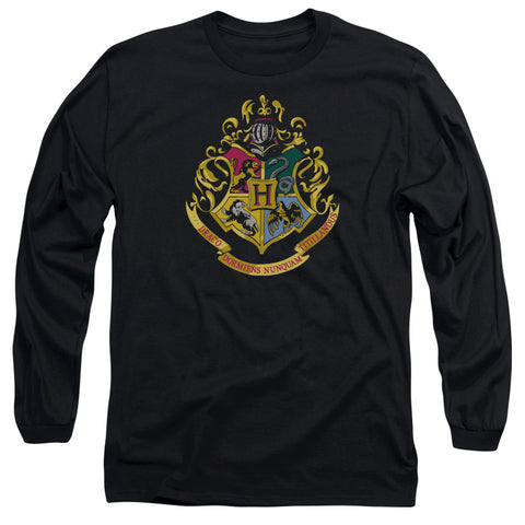 Harry Potter/hogwarts Crest-l/s Adult 18/1-black