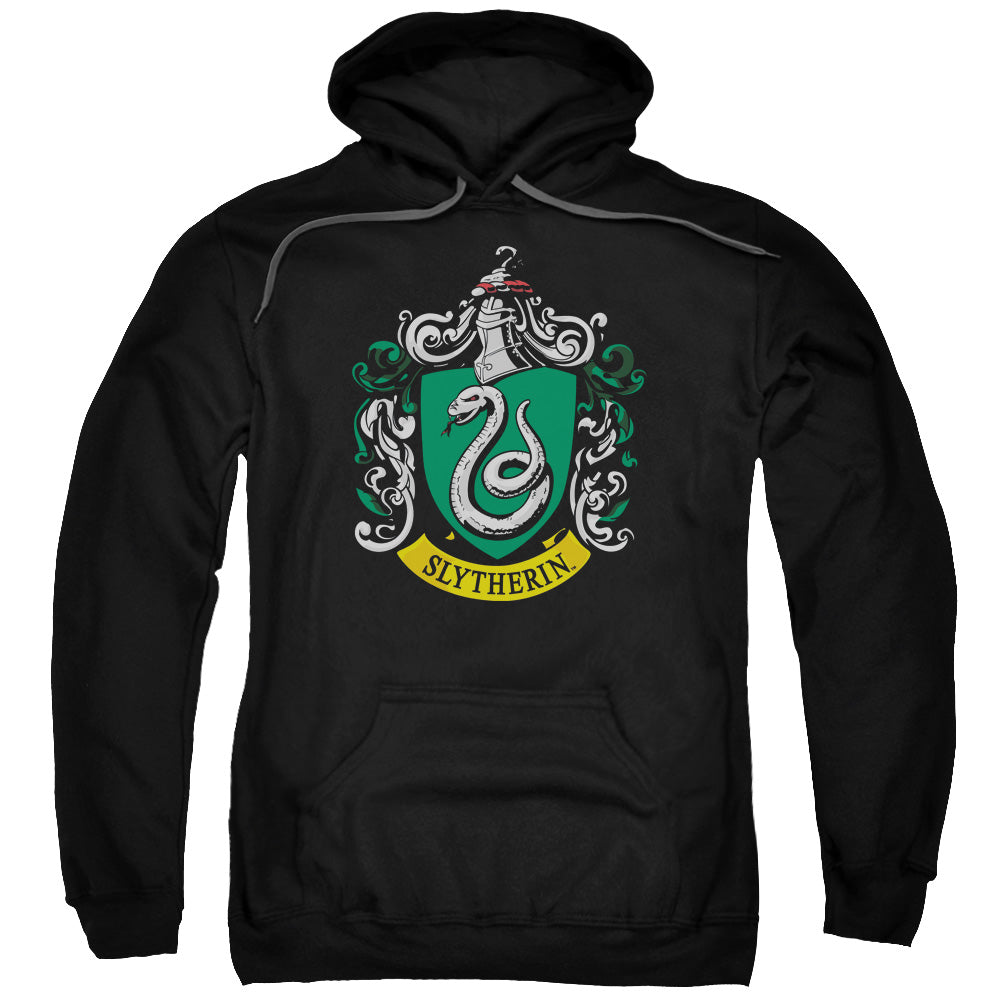 Harry Potter/slytherin Crest-adult Pull-over Hoodie-black