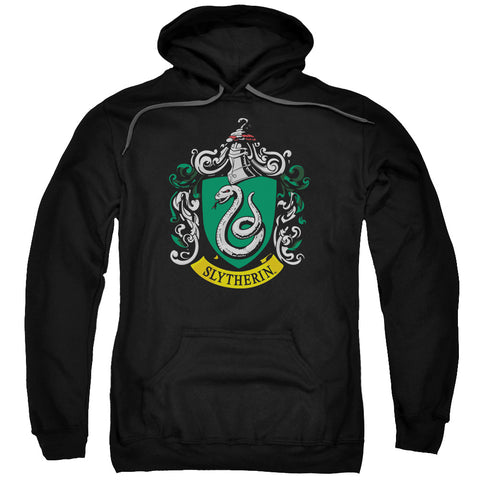 Harry Potter/slytherin Crest-adult Pull-over Hoodie-black