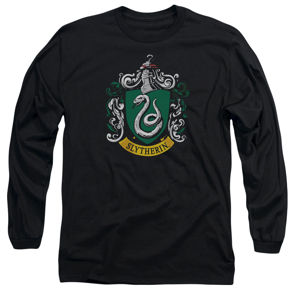 Harry Potter/slytherin Crest-l/s Adult 18/1-black