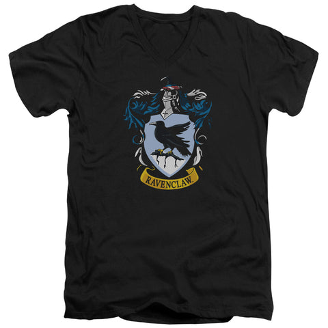 Harry Potter/ravenclaw Crest-s/s Adult V-neck 30/1-black