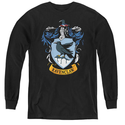 Harry Potter/ravenclaw Crest-youth Long Sleeve Tee-black