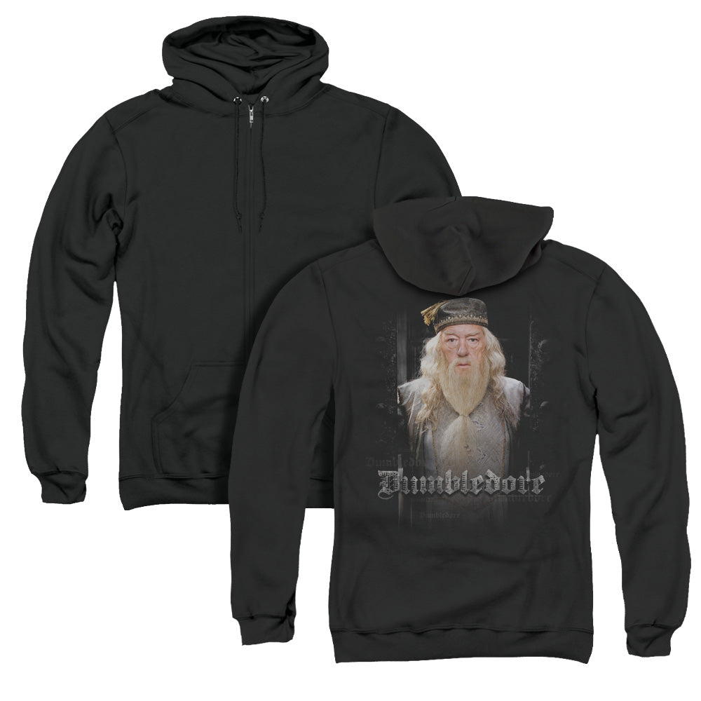 Harry Potter/dumble Doors (back Print) - Adult Zipper Hoodie-black