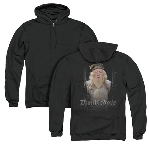 Harry Potter/dumble Doors (back Print) - Adult Zipper Hoodie-black