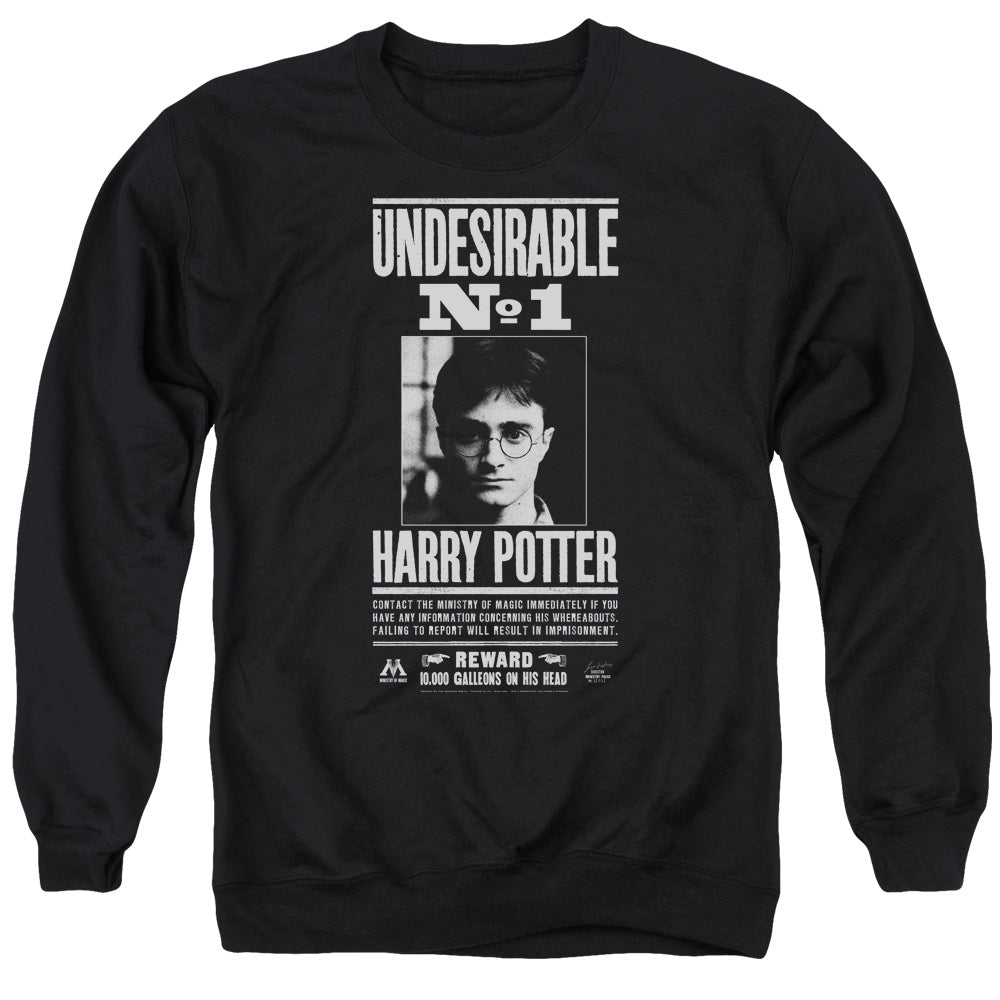 Harry Potter/undesirable No 1-adult Crewneck Sweatshirt-black