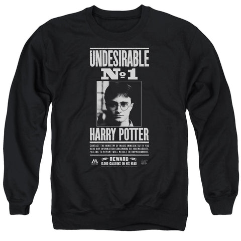 Harry Potter/undesirable No 1-adult Crewneck Sweatshirt-black