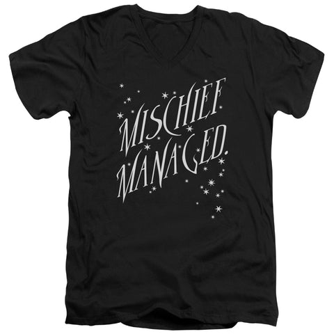 Harry Potter/mischief Managed 4-s/s Adult V-neck 30/1-black