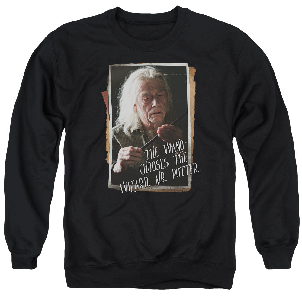 Harry Potter/olivander-adult Crewneck Sweatshirt-black