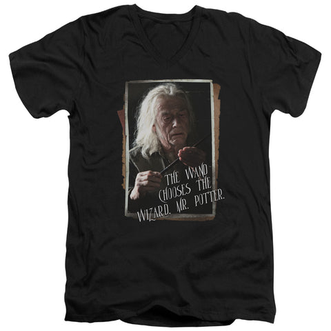 Harry Potter/olivander-s/s Adult V-neck 30/1-black