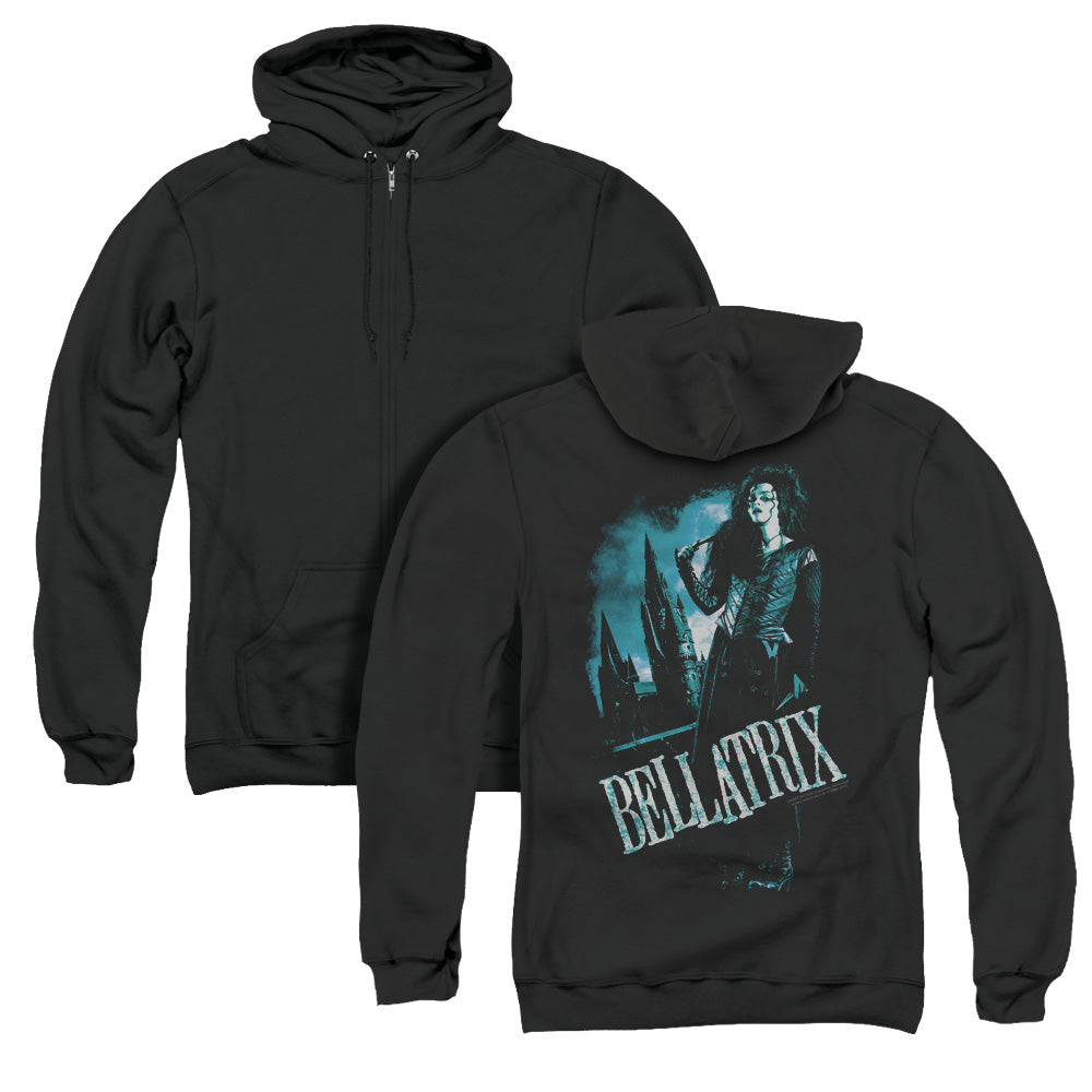 Harry Potter/bellatrix Full Body (back Print) - Adult Zipper Hoodie-black
