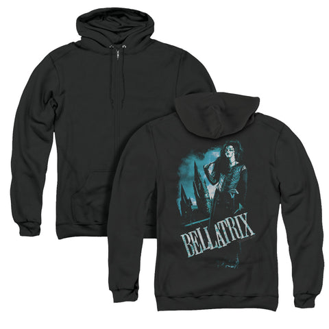 Harry Potter/bellatrix Full Body (back Print) - Adult Zipper Hoodie-black