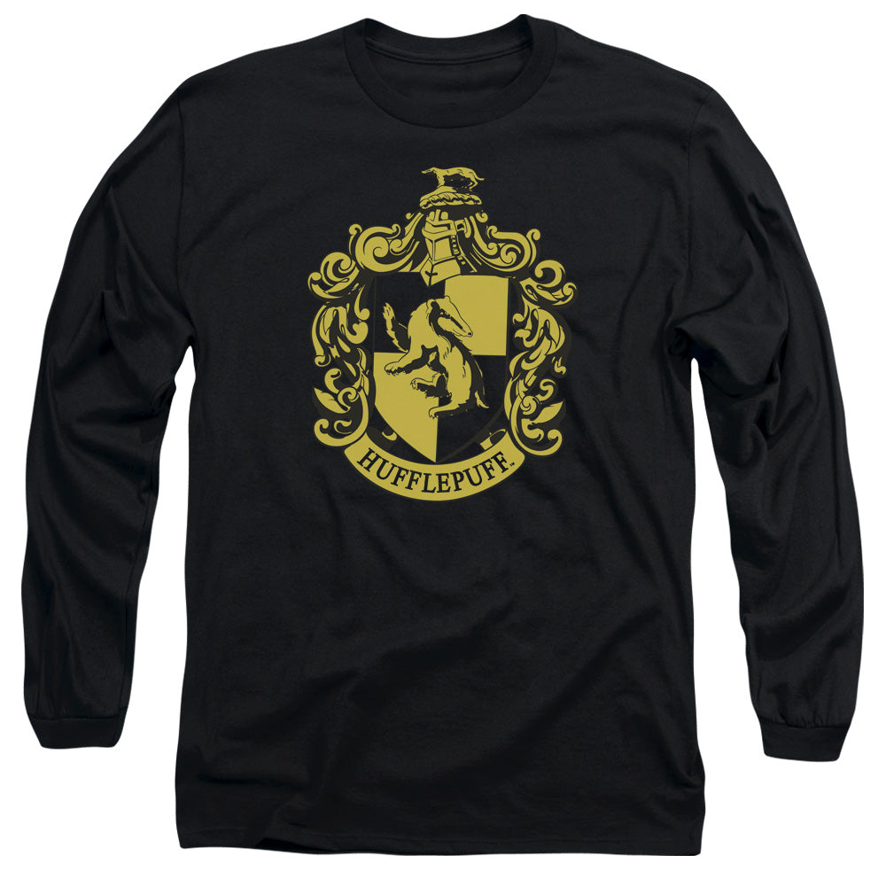 Harry Potter/hufflepuff Crest-l/s Adult 18/1-black