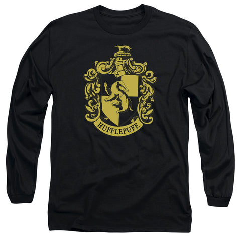 Harry Potter/hufflepuff Crest-l/s Adult 18/1-black