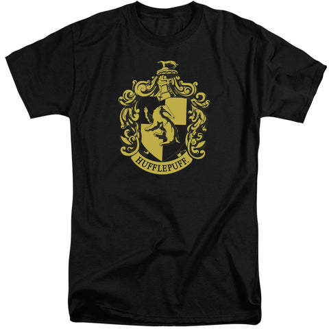 Harry Potter/hufflepuff Crest-s/s Adult Tall 18/1-black