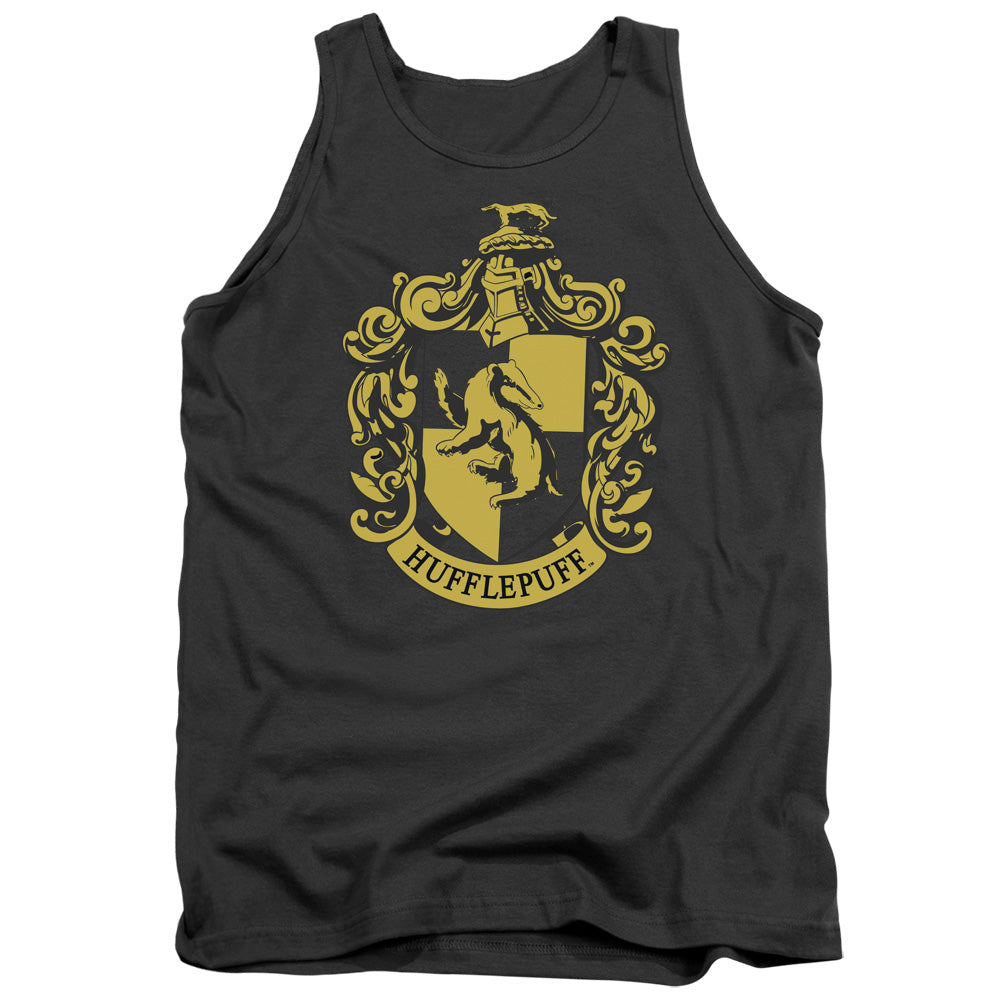 Harry Potter/hufflepuff Crest-adult Tank-charcoal