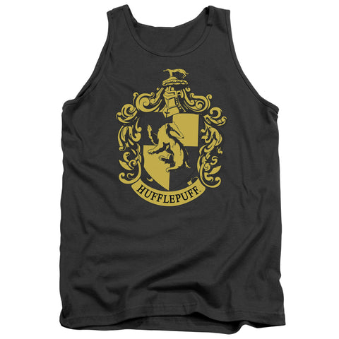 Harry Potter/hufflepuff Crest-adult Tank-charcoal