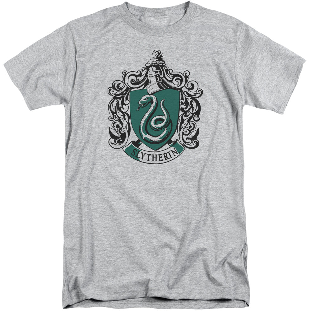 Harry Potter/slytherin Crest-s/s Adult Tall 18/1-athletic Heather
