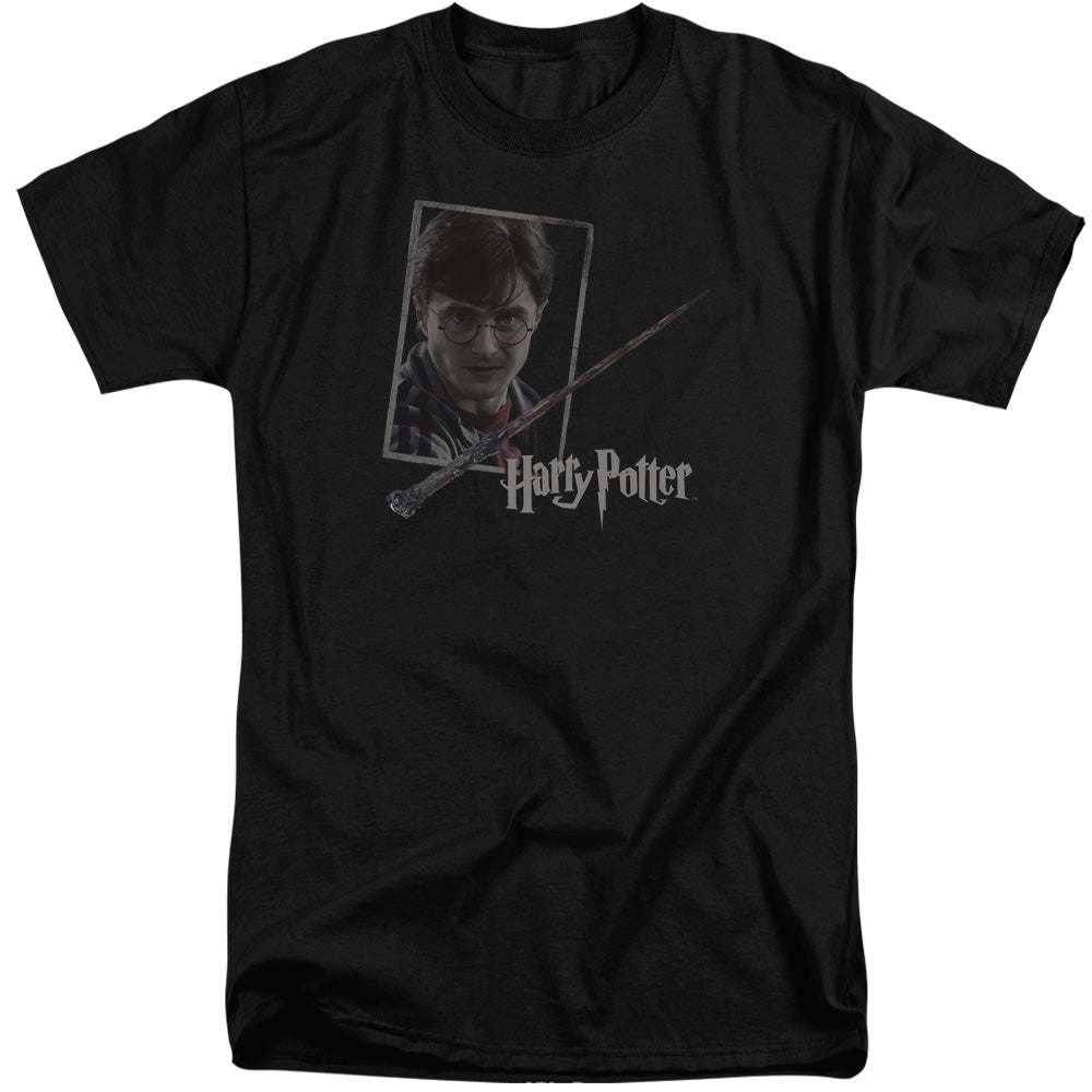 Harry Potter/harrys Wand Portrait-s/s Adult Tall 18/1-black