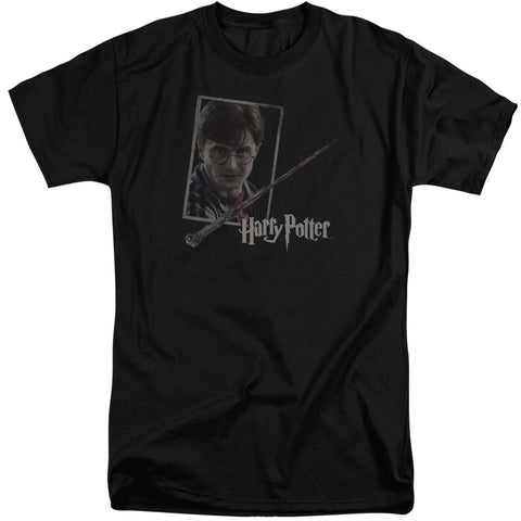 Harry Potter/harrys Wand Portrait-s/s Adult Tall 18/1-black